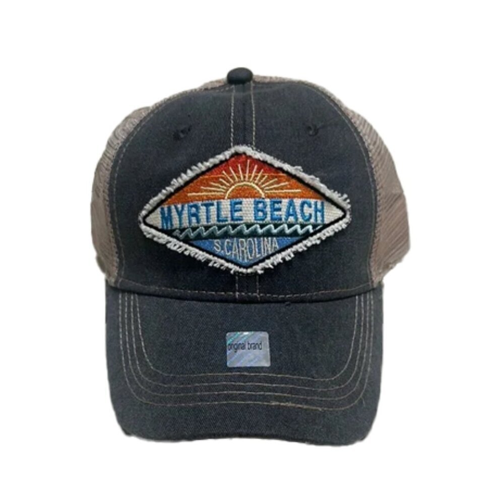 ❤️🆕 MAHI SURF CO Myrtle Beach Trucker Hat with Sunset Patch NWT